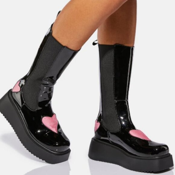 Lamoda COLD  HEARTED LOVER  Chunky Boots ( BRAND NEW !!! ) - Picture 2 of 7